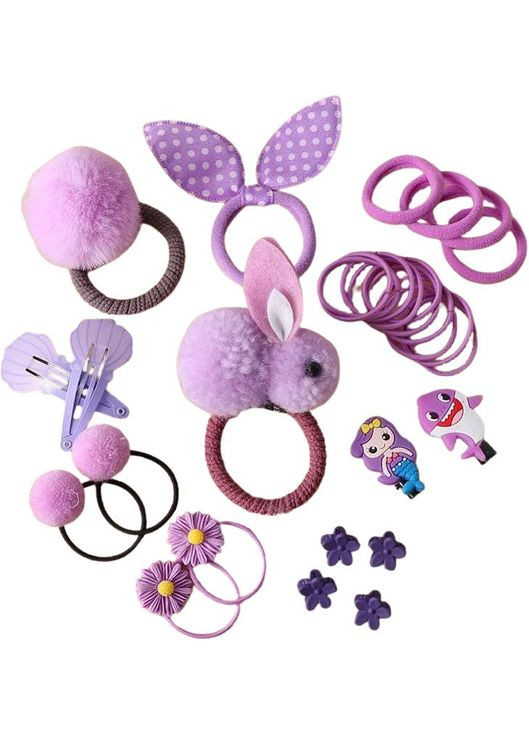 Набор детских шпилек резинок украшений подарок для девочки с сумочкой 18 PRC (334002204)