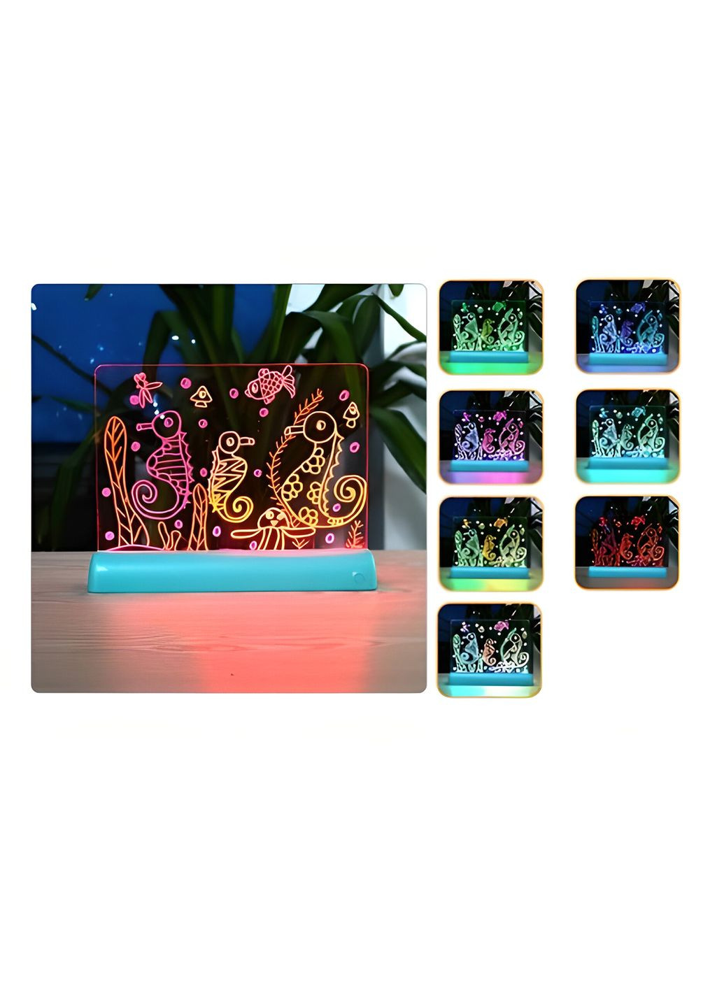 Магічна флуоресцентна 3D дошка для малювання 32*24 см Tenwin (322635150)