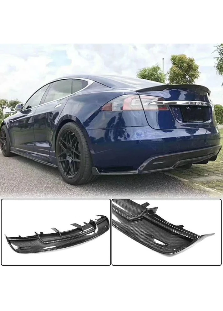 Дифузор заднього бампера V2 (2012-2016, Карбон) для Model S 2012- рр Tesla (392722247)