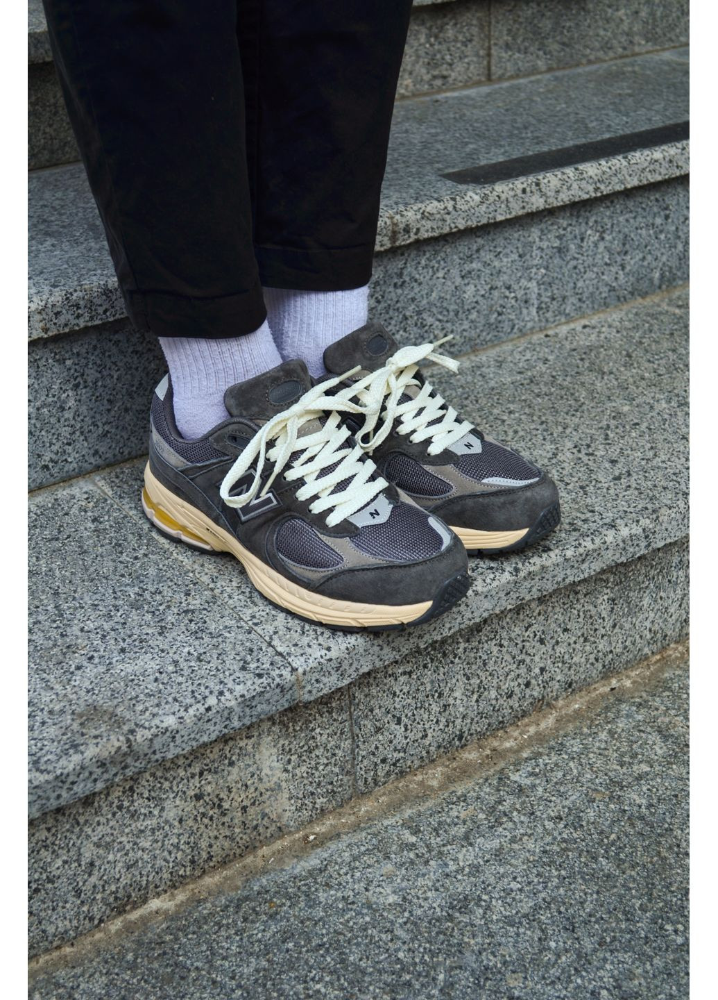 Комбіновані Осінні кросівки чоловічі new balance 2002 phantom magnet нью беланс 2002 No Brand