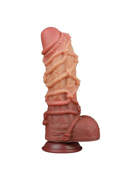Фалоімітатор Dual-Layered Silicone Cock With Rope 10.5 Flesh - CherryLove Lovetoy (329152917)
