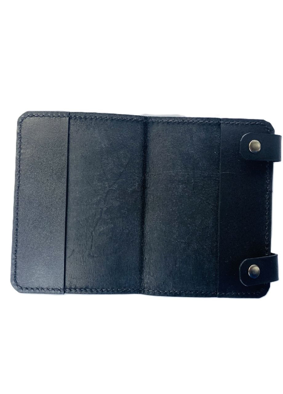 Обкладинка для військового квитка з натуральної шкіри чорна No Brand (346871736)