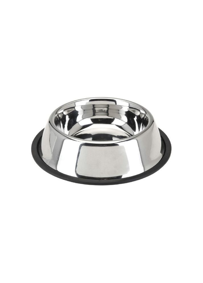 Миска SWI металлическая с резиновым ободком для собак, 2.2 л Swastik Industries (362703322)