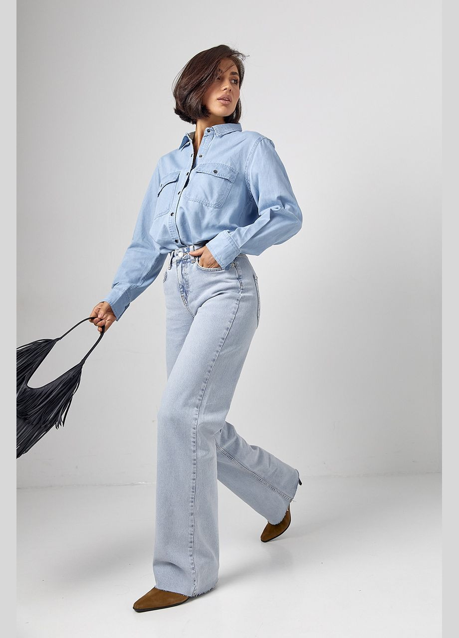 Джинсы Straight прямого кроя с необработанным низом Lurex - (319311903)