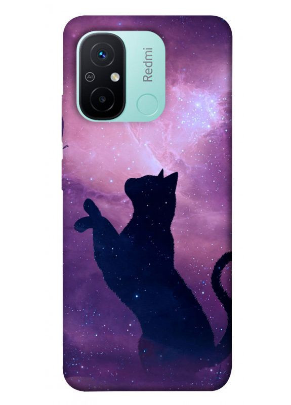 Чехол с принтом для Xiaomi Redmi 12C / на Ксяоме, сяоме, ксиоме редми 12с Кот и бабочка No Brand (339678379)