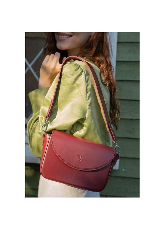 Сумка жіноча шкіряна через плече Molly бордова The Wings (302007360)