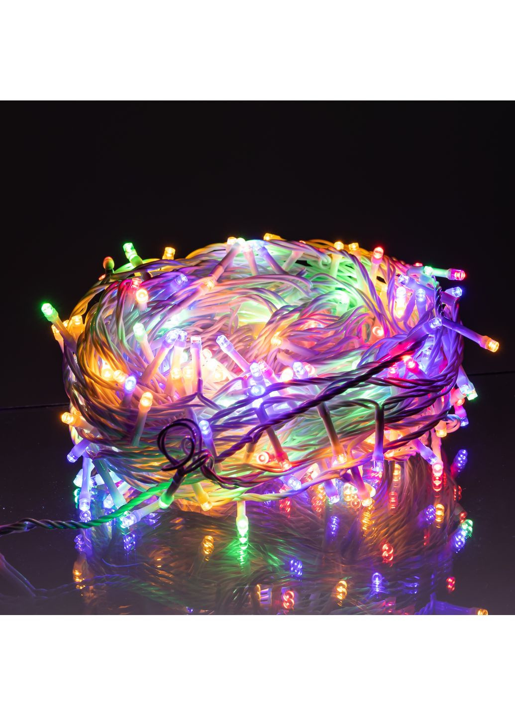 Гирлянда Нить уличная 300 LED 30 м от сети белая нить, мультицвет GarlandoPro (363840777)