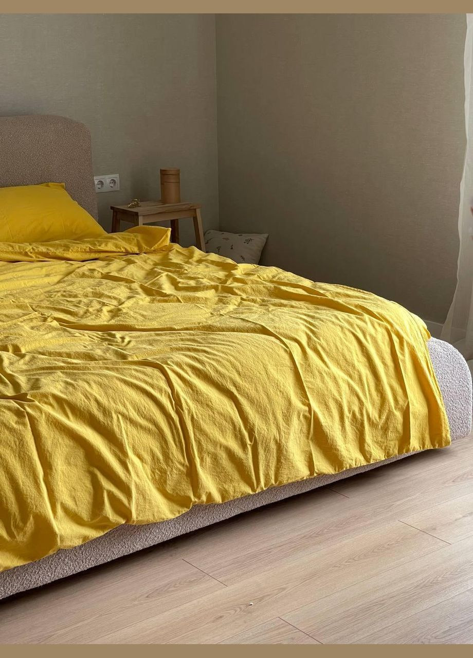 Постельное белье Антиаллергенное Евро 200х220 наволочка 70х70 2шт Желтый (П4К-al-sikel-var-006-01) No Brand (348094822)