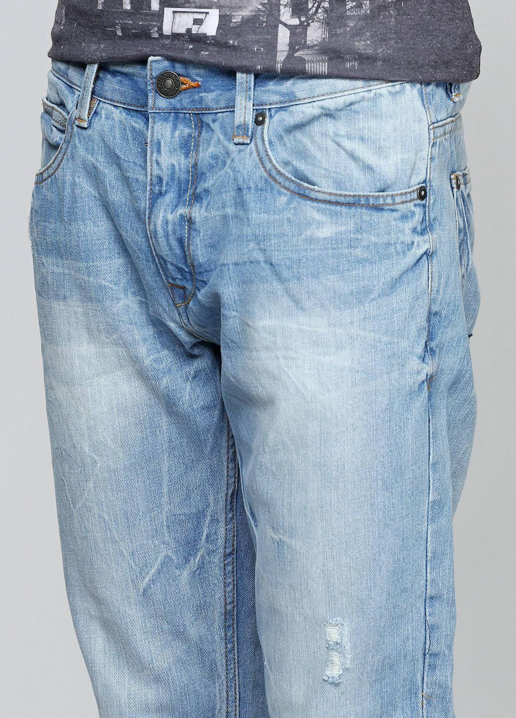 Светло-голубые демисезонные джинсы голубой Alcott