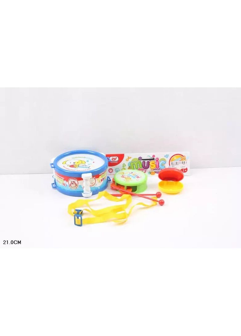 Игрушка набор музыкальных инструментов бубен барабан костаньеты 368-8 No Brand (362420547)