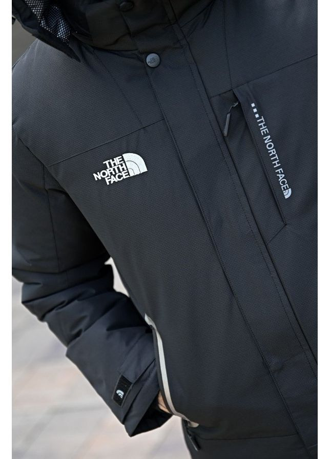 Чорна зимня чоловіча куртка the north face black з підкладкою omni-heat No Brand