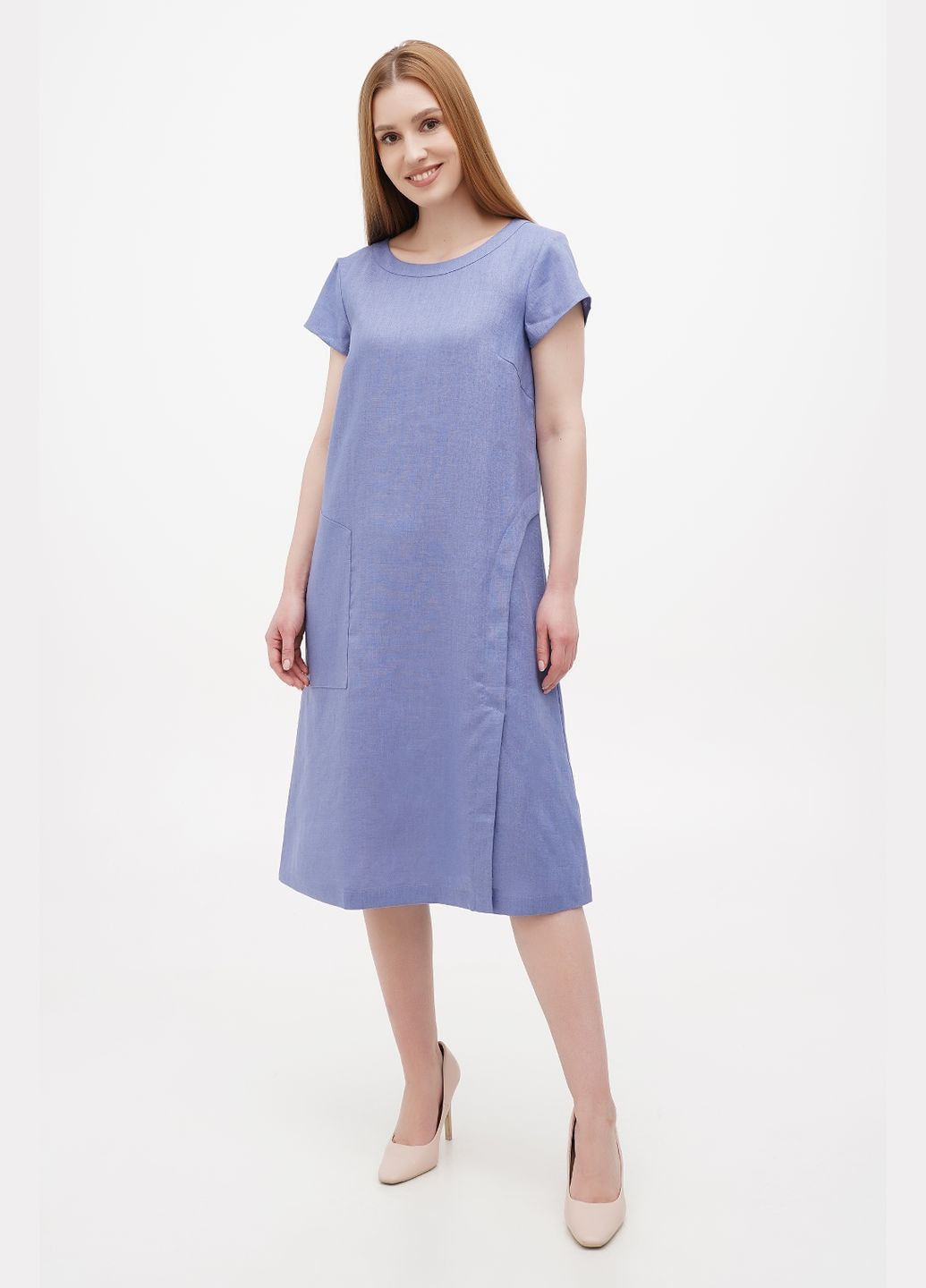 Синее платье парма, зеленый, р.54, код 0328/54/1788 ГАЛЕРЕЯ ЛЬОНУ