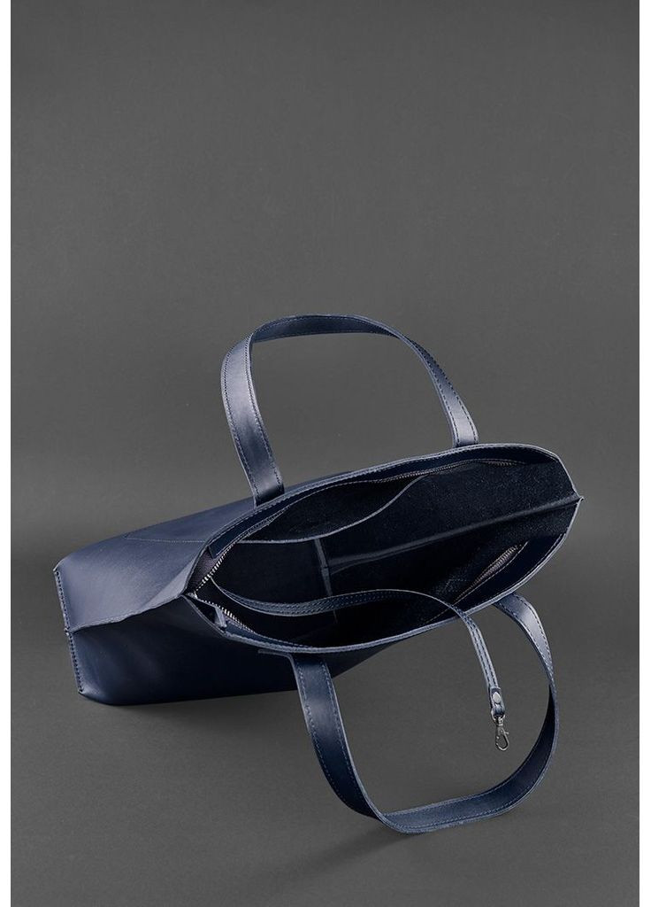 Кожаная женская сумка D.D. темно синяя BlankNote шоппер (348359136)