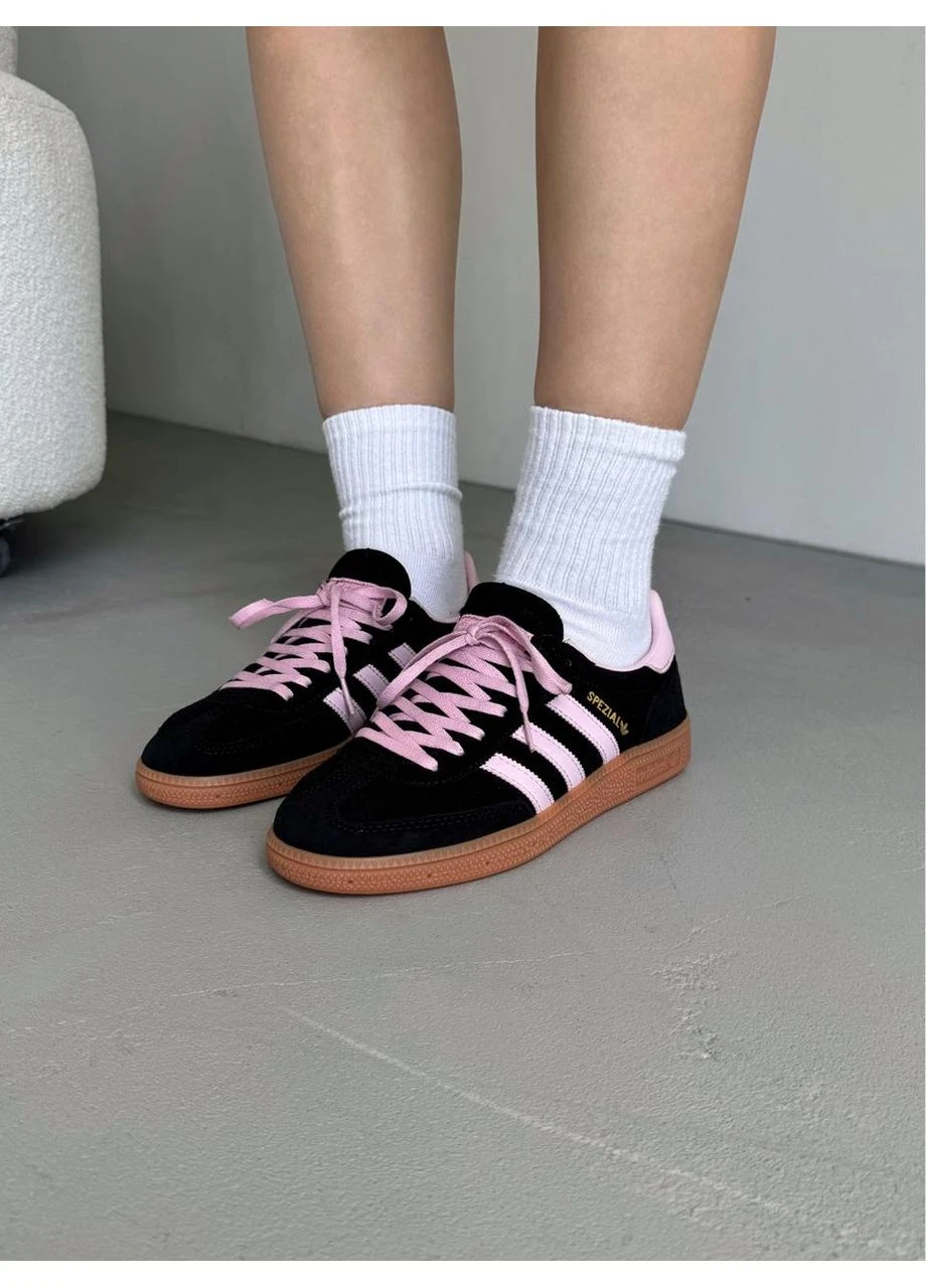 Черные демисезонные кроссовки мужские adidas spezial black/pi/ gum адидас специал черные No Brand