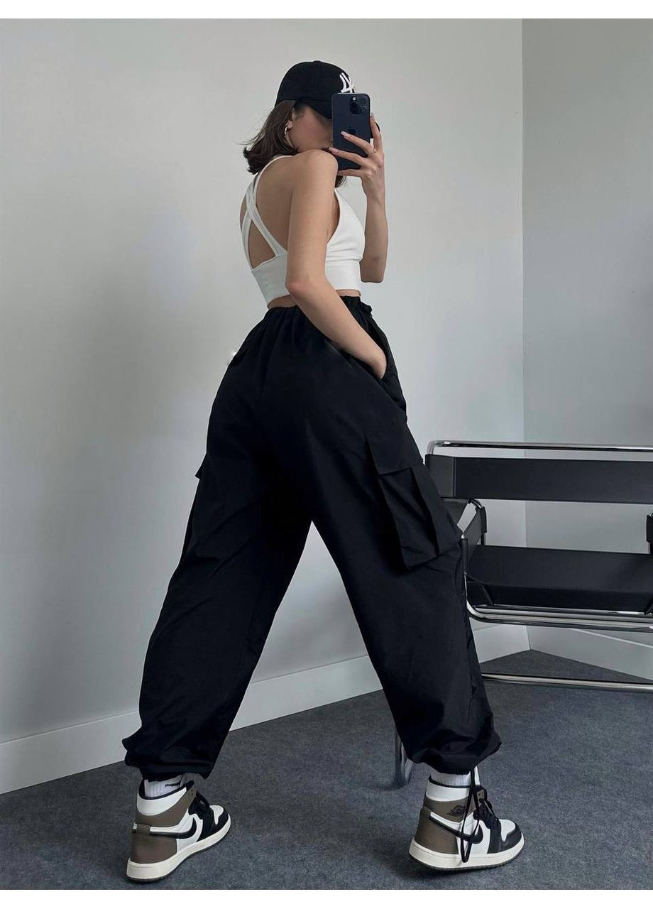 Стильные женские штаны карго плащевка No Brand С1527-052 (355312740)