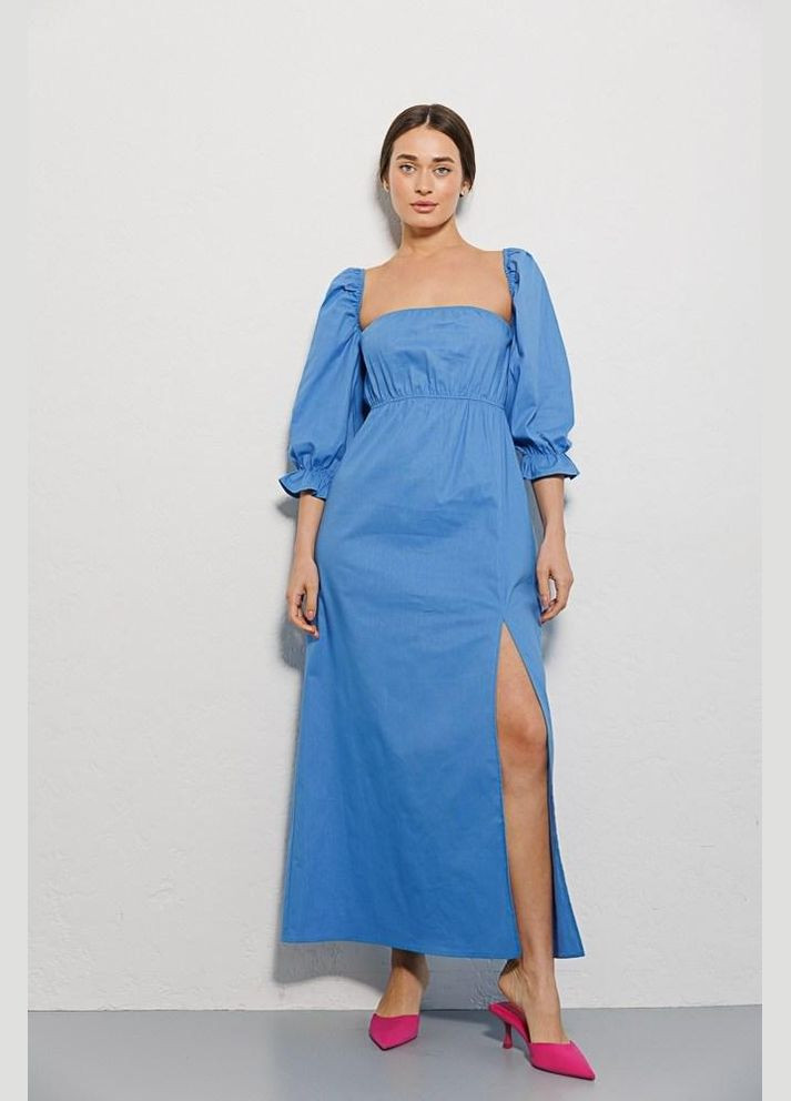 Блакитна плаття жіноче літнє максі блакитне mkar760-2 46 Modna KAZKA
