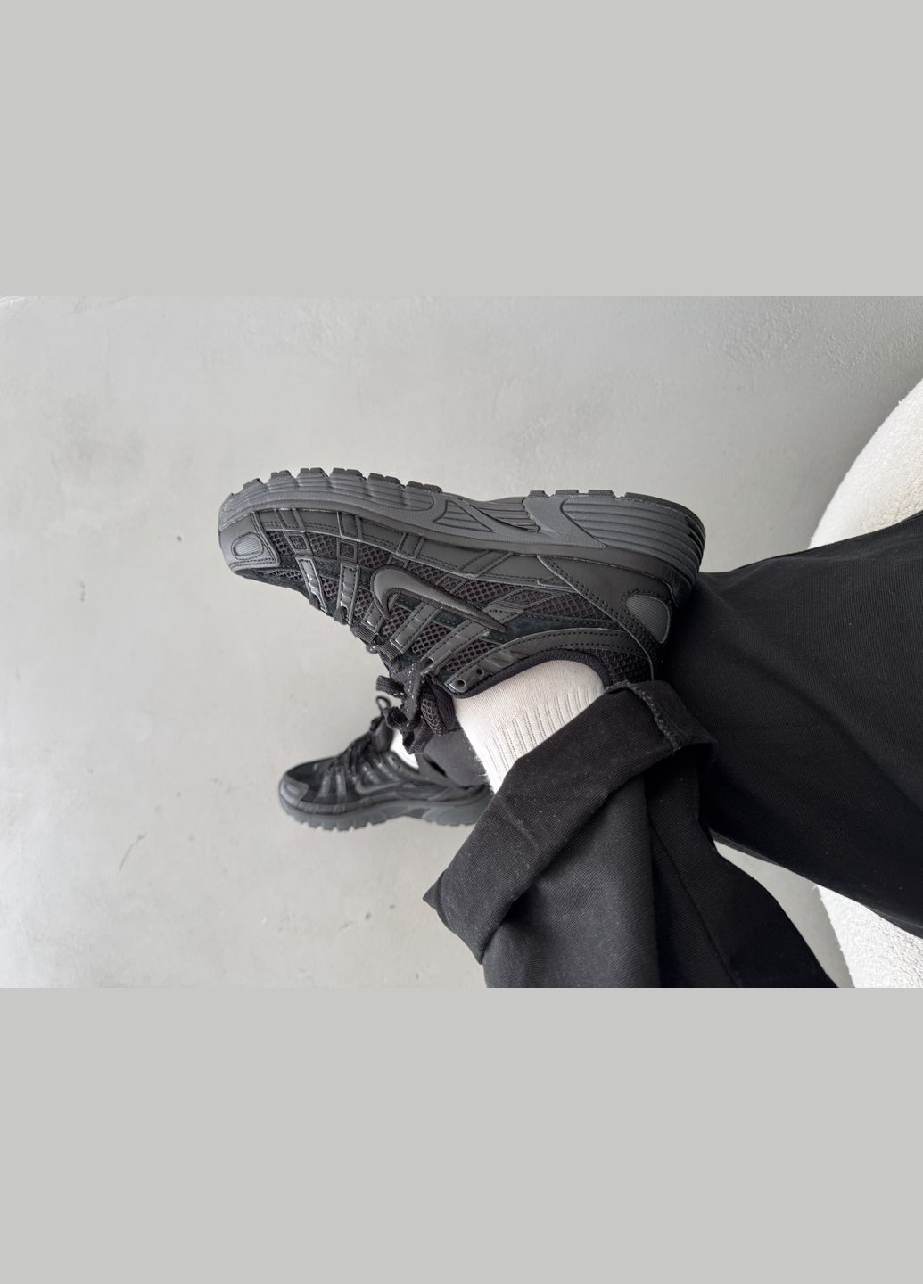 Чорні Осінні кросівки чоловічі і жіночі nike p-6000 black | найк п-6000 чорні No Brand