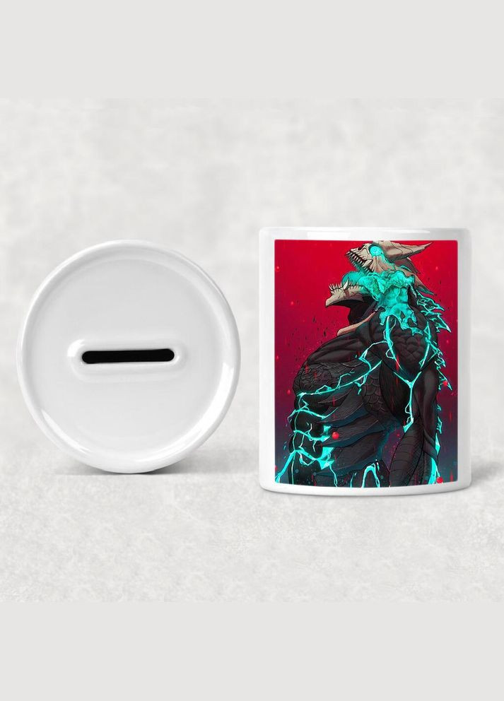 Копилка, копилка для денег Аниме Кайдзю №8 #0002 белая керамическая No Brand (315044464)