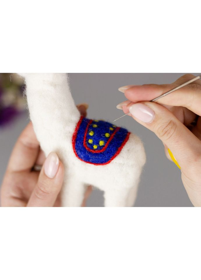 Набор для творчества "валяние игрушки "Лама" ВАЛ008 Набор для валяния из шерсти No Brand (313288096)