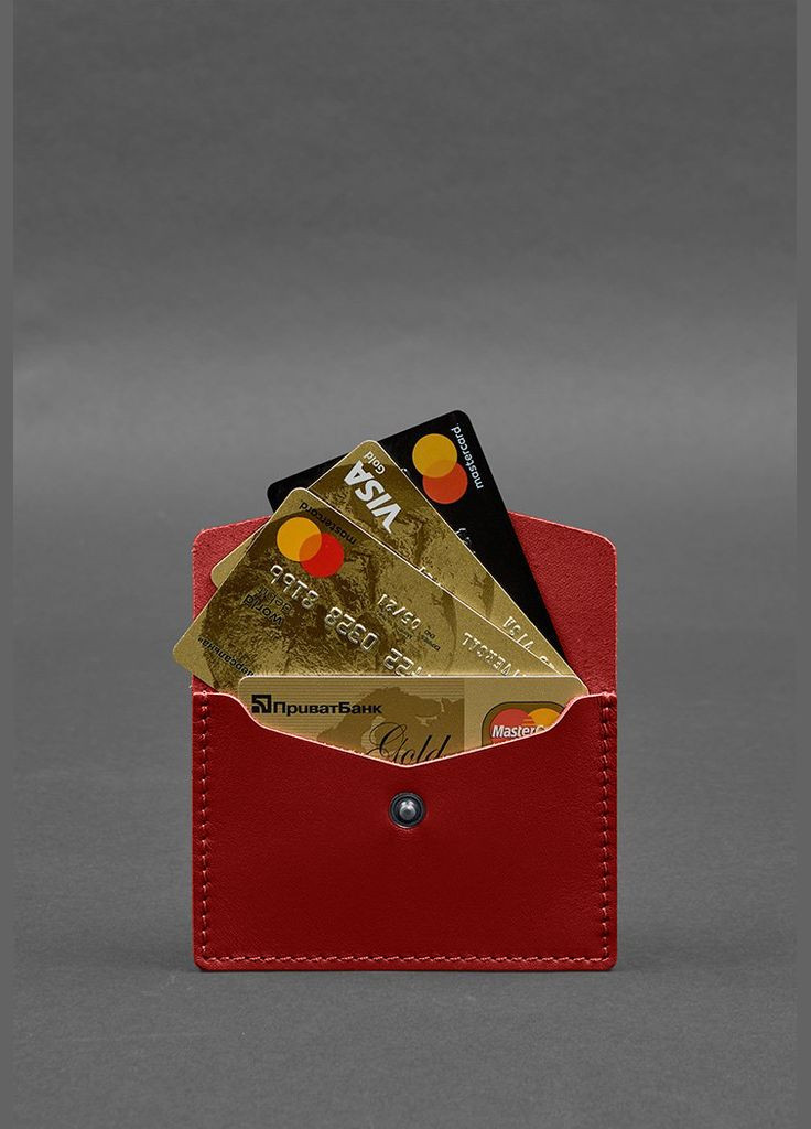 Шкіряний кард-кейс 9.0 червоний краст (A-028150) BlankNote (328444675)