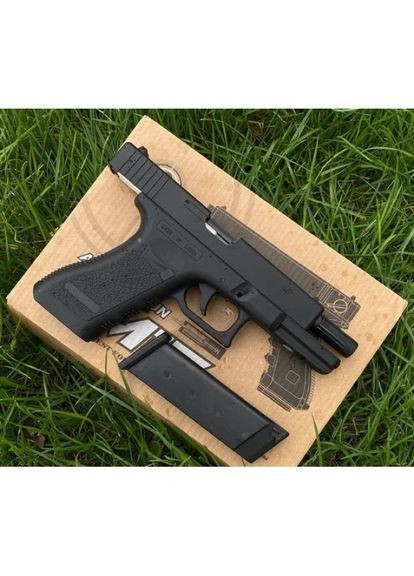 Страйкбольний Пістолет Глок ZM17 Glock 18C Затворна затримка, повна розборка, кульки 6 мм Чорний CYMA (363115067)