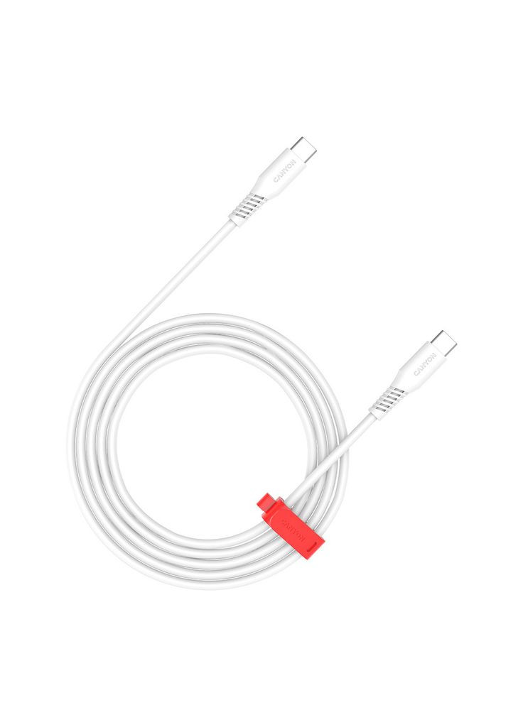 Дата кабель (m455407) Canyon USB-C to USB-C 2.0m CC60SC 60W White (367062686)
