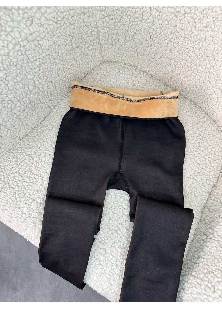 Жіночі зимові калготки на флісі супер теплі з імітацією капрон бежеві No Brand (368669514)