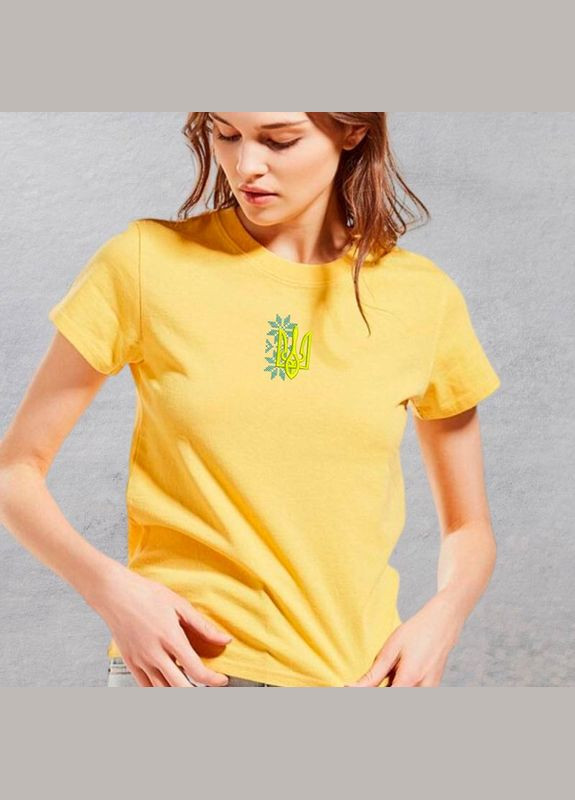 Футболка з вишивкою тризуба 02-4 жіноча (541084-14-6) No Brand - (330809170)