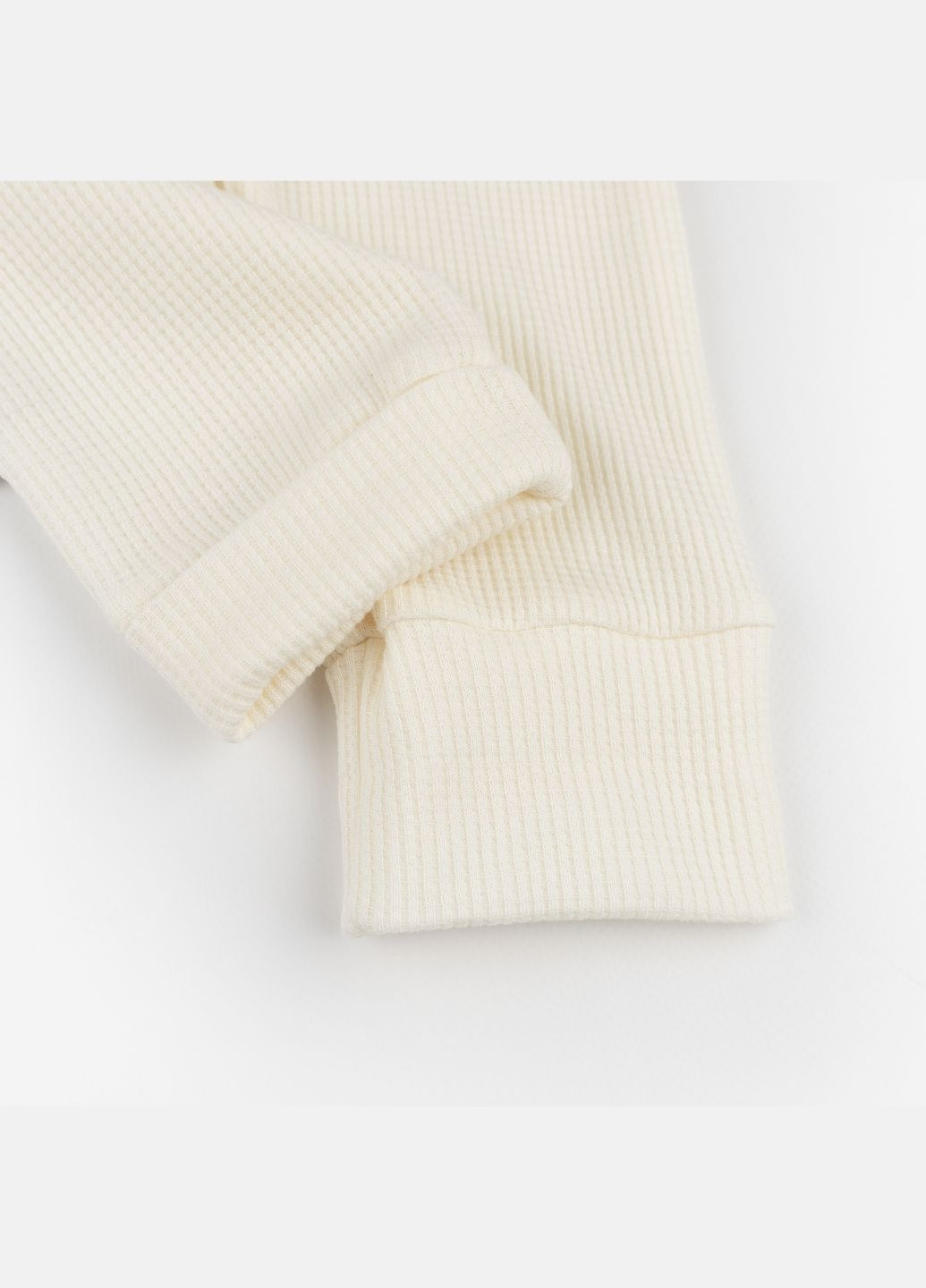 Молочний демісезонний комплект боді та штани вафля cream молочниий dexter's