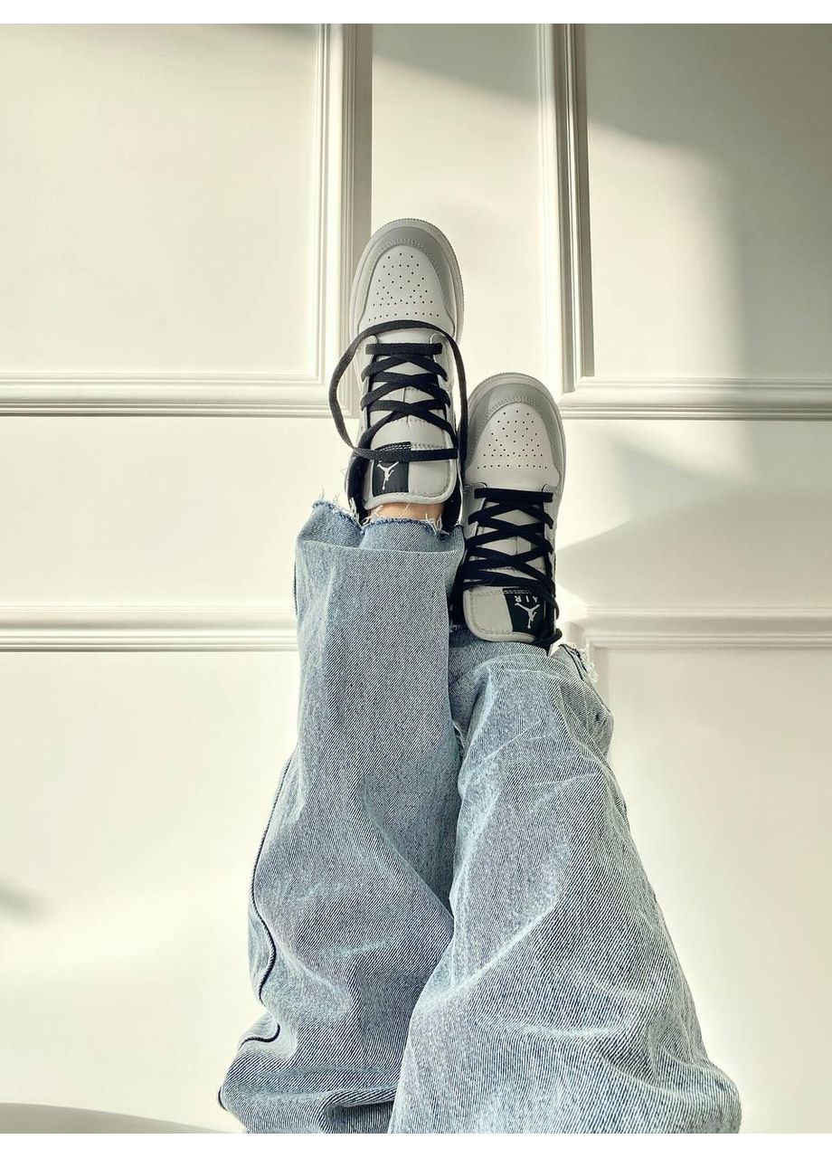 Серые демисезонные кроссовки мужские nike air jordan 1 retro mid smoke grey найк аир джордан No Brand