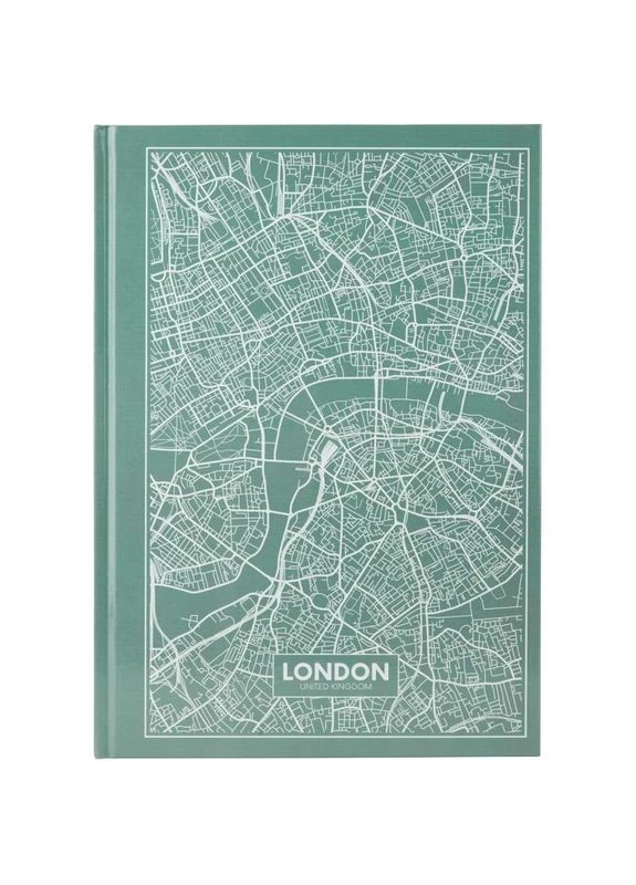 Книга записная А4 Maps London, 96л., клетка, бирюзовая Axent (380728016)