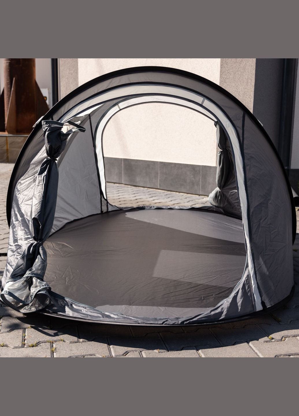 Палатка Pop-Up двухместная 245*145*100 см с автоматическим каркасом, серая LUGI (351867587)