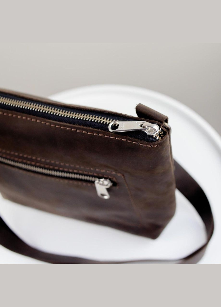 Мужские сумки через плечо кожа Messenger Коричневый (П1Е77070-5) YKK (331172189)