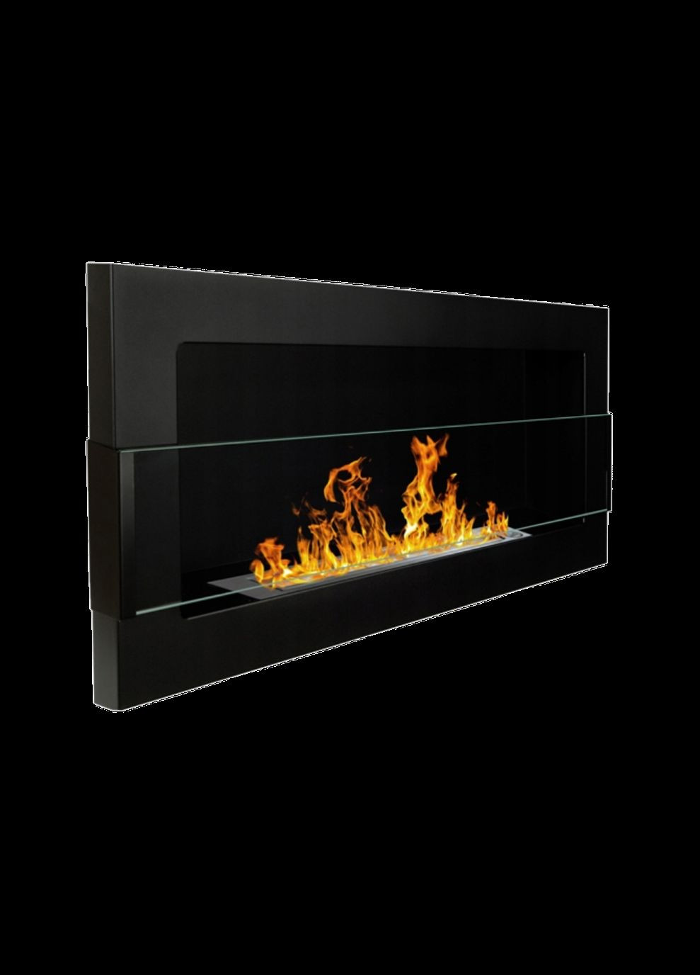Биокамин 900х400х120 BLACK MAT + СТЕКЛО No Brand (347311697)