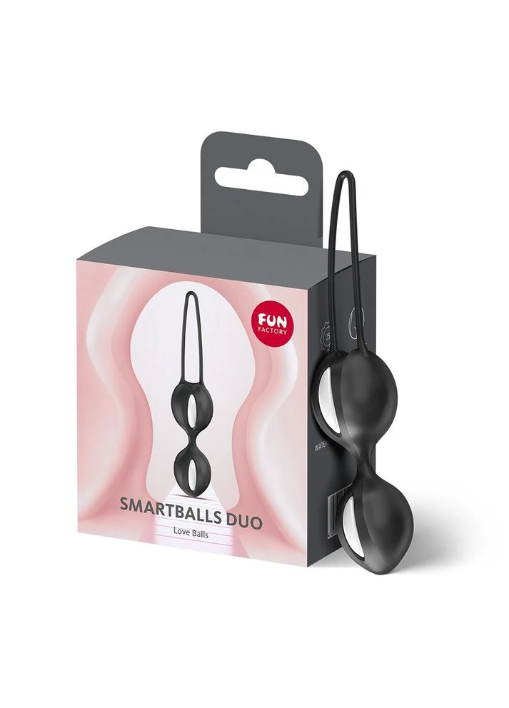 Вагінальні кульки SMARTBALLS DUO Black, 2 шт, діаметр 3,2 та 3,6 см Fun Factory (386868262)
