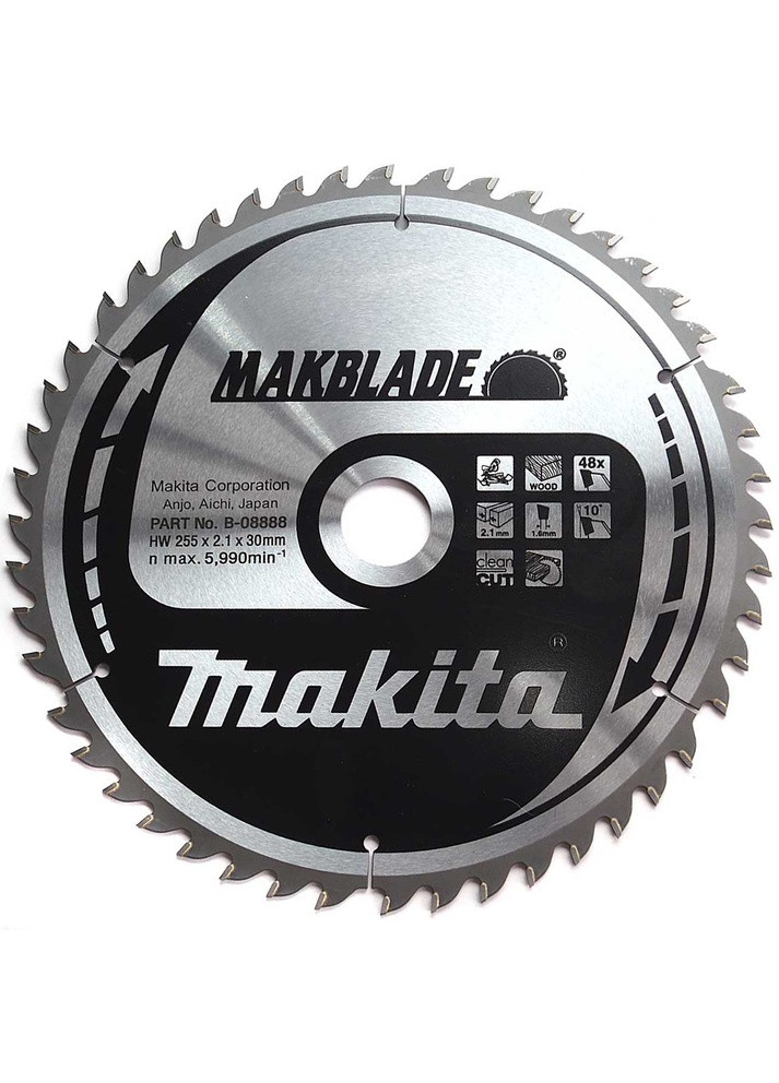 Пильный диск MAKBlade B08888 (255x30 мм, 48 зубьев) по дереву (6490) Makita (267819331)