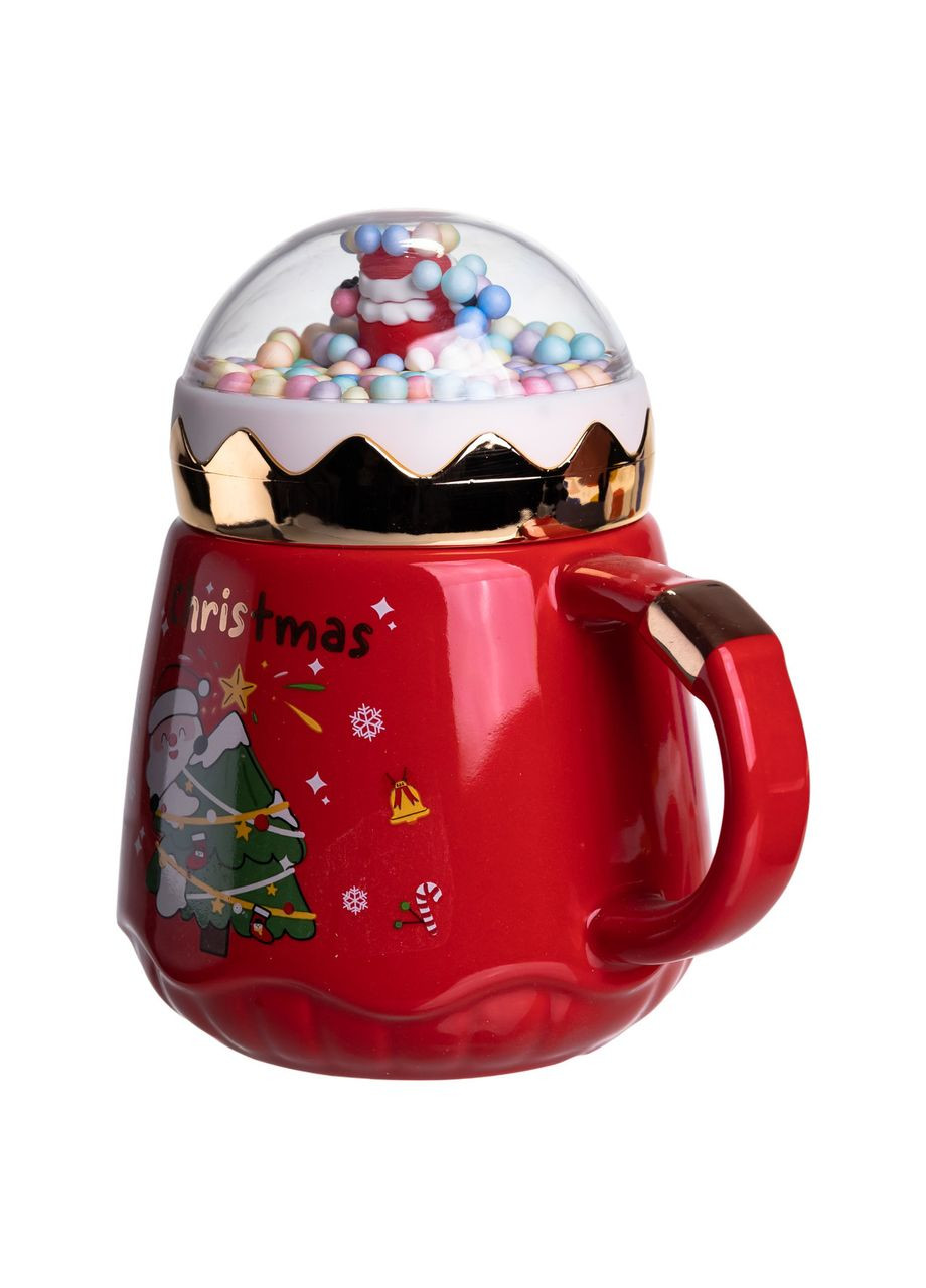 Чашка фарфоровая с крышкой Christmas 400 (мл) FM-CS-41D Yiwu (370974063)