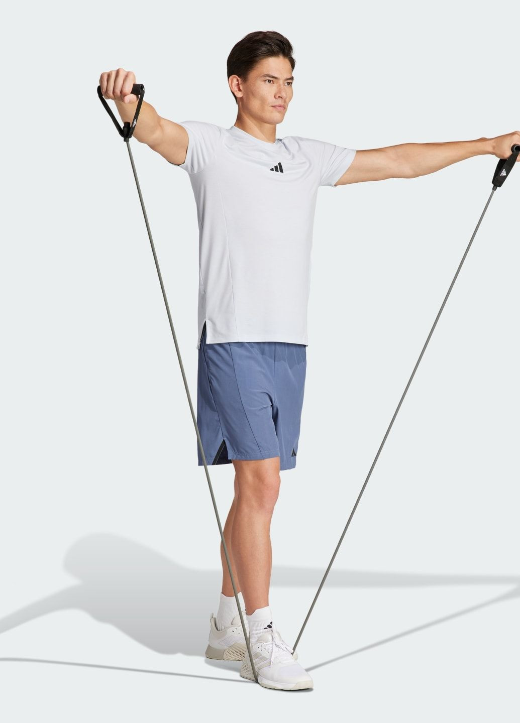 Синя футболка designed for training workout adidas