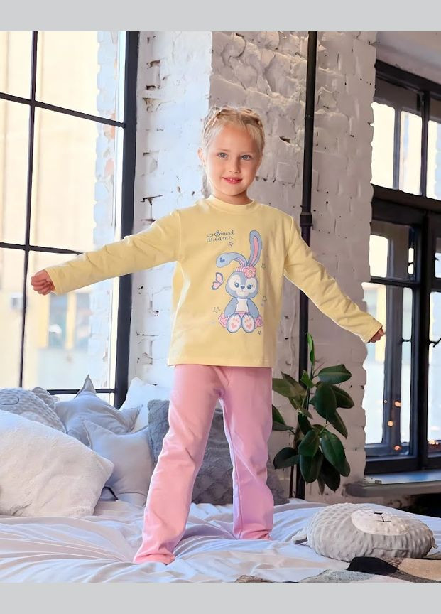 Желтая пижама для девочки hc (h001-6076-023-33-5) No Brand