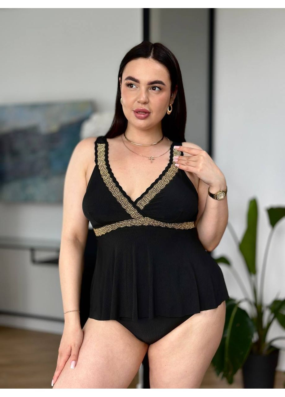 Чорний стильний купальник танкіні No Brand