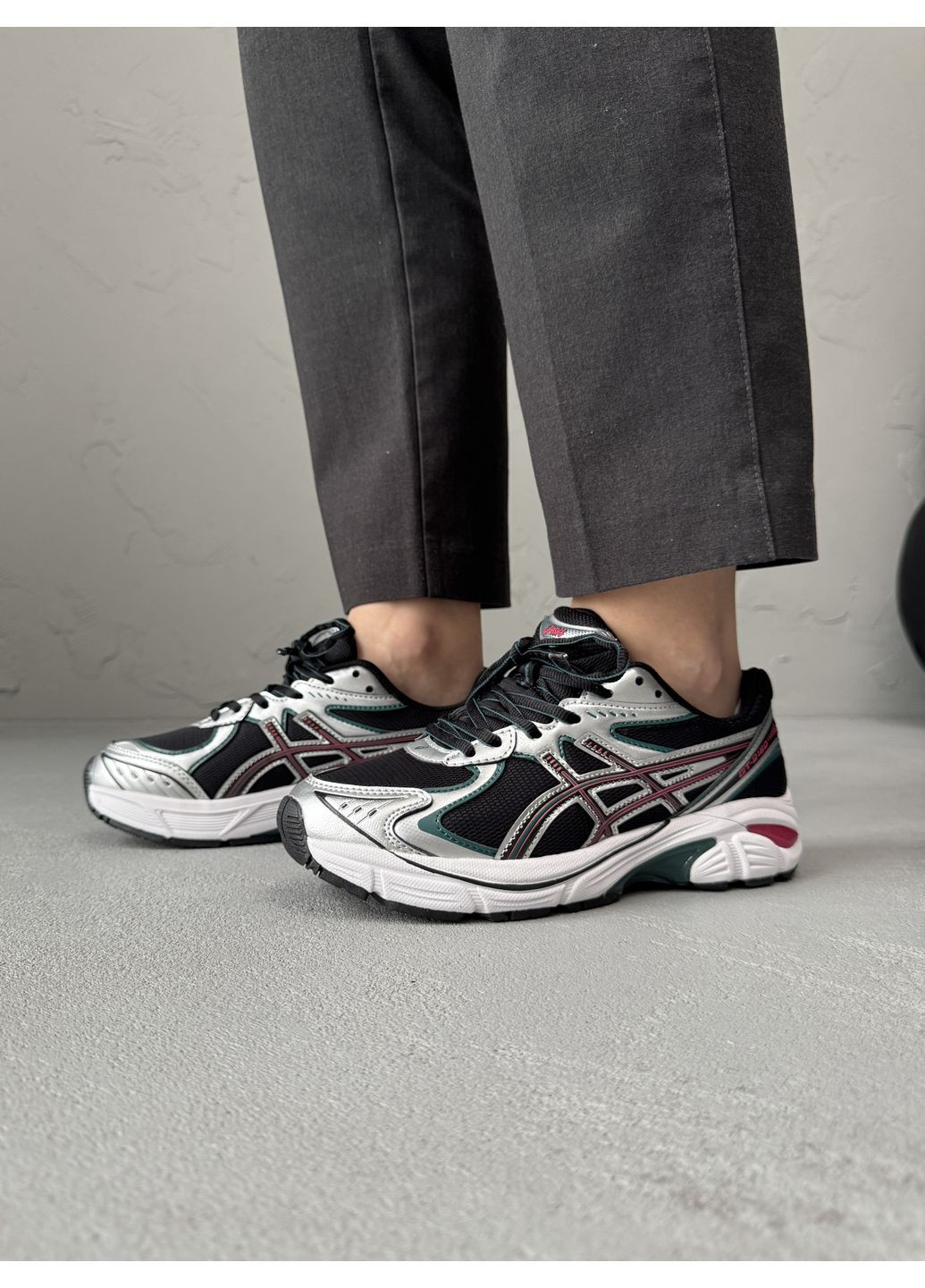 КРОСІВКИ ЖІНОЧІ ASICS GT-2160 BLACK / SILVER / RED АСІКС GT-2160 No Brand чорні демісезони (367166800)