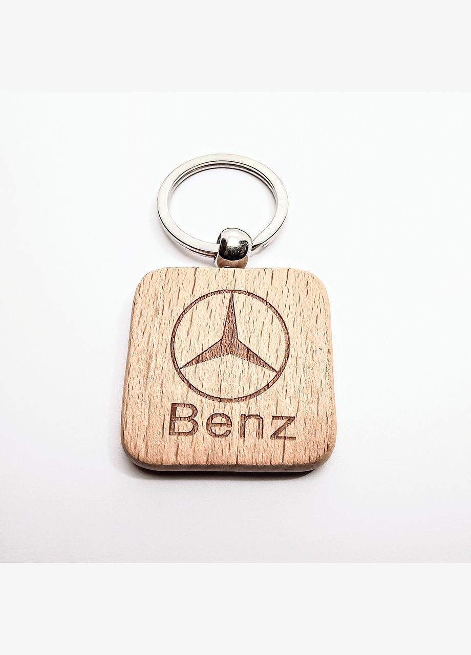 Брелок автомобильный BENZ Кольцо Мерседес для сумки ключей Светло-коричневый 4.9 см x 4 см Finding (332793189)