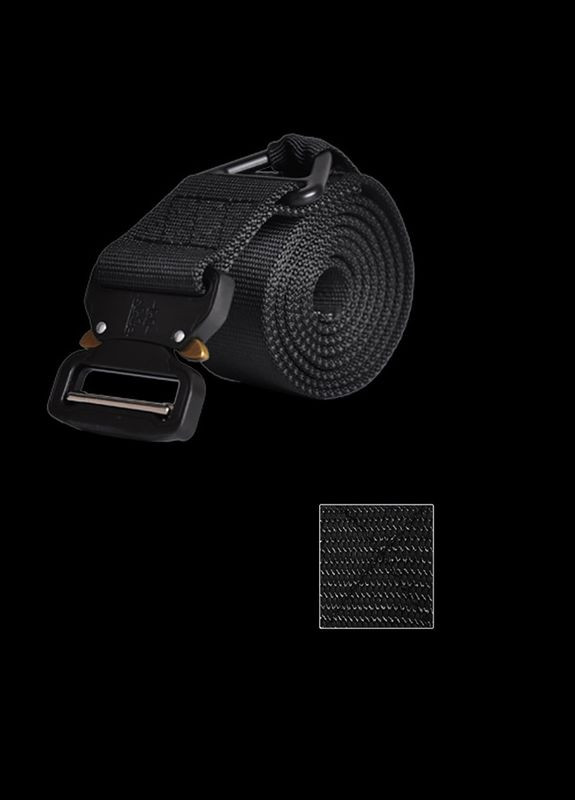 Ремень Cobra Black 128 см тактический нейлоновый с пряжкой 5шт Han-Wild (352011562)