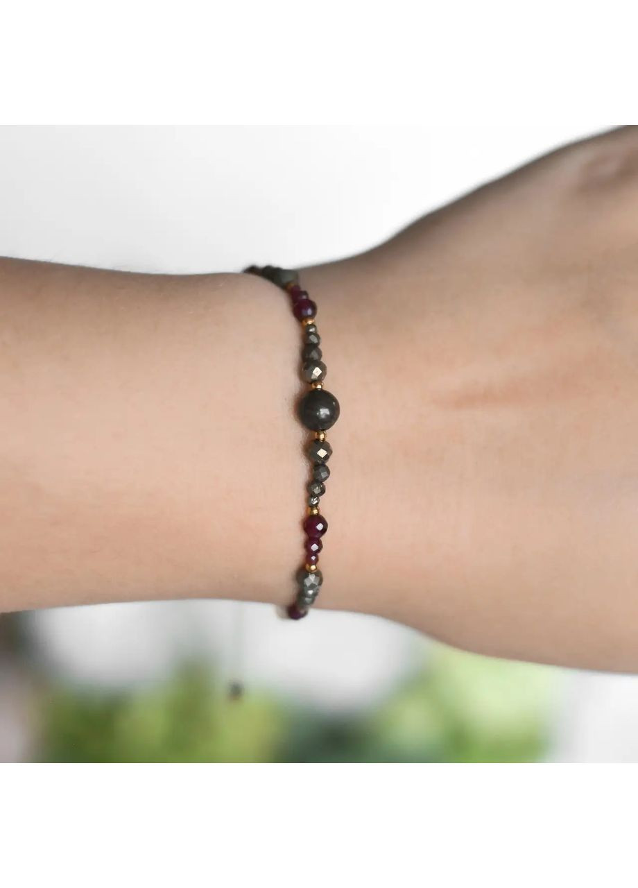 Браслет талісман для знаку зодіаку Діва з натурального каміння на затяжці d-6х4-3-2мм+- No Brand Браслет (362695404)