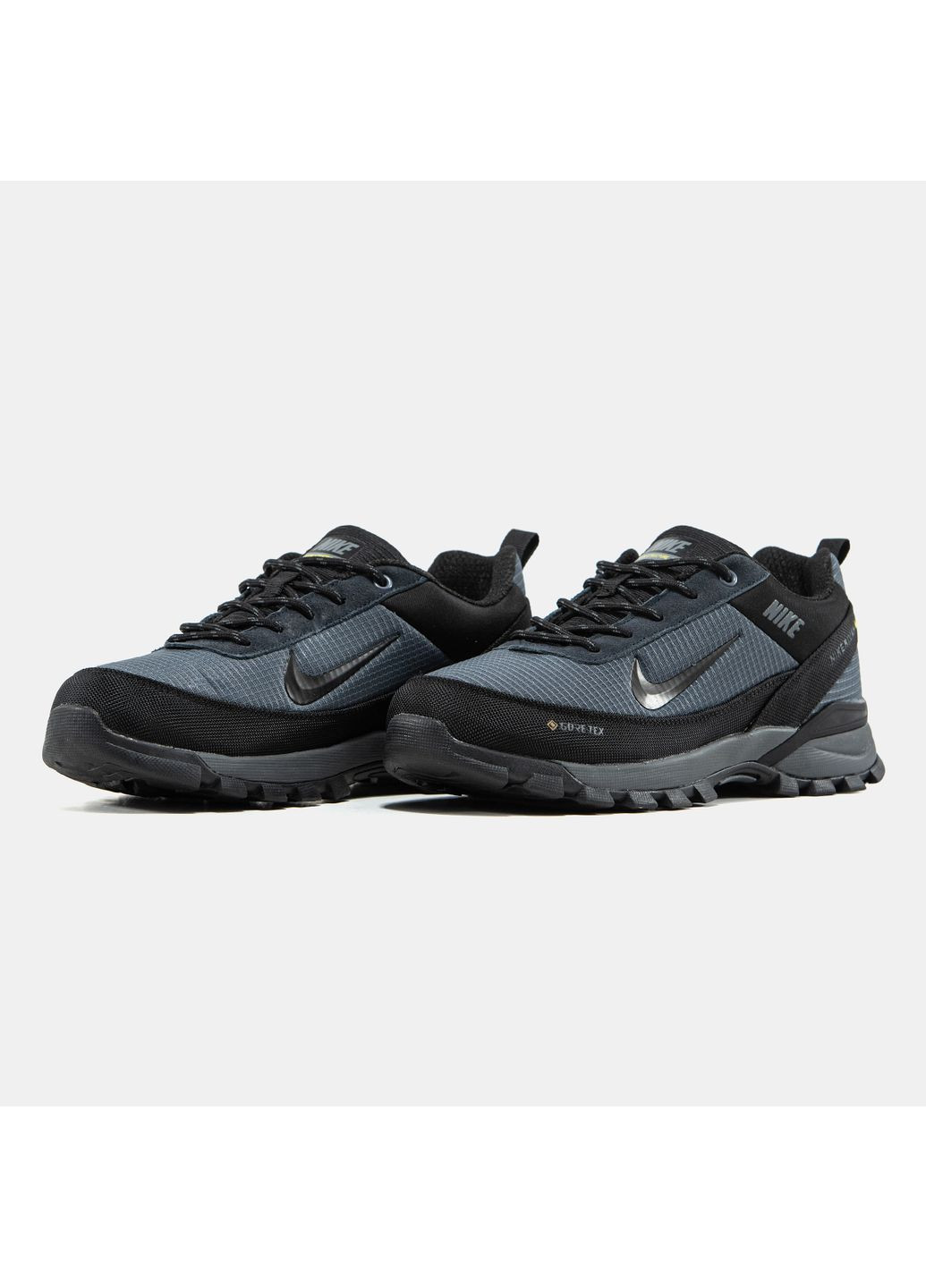 Темно-серые демисезонные кроссовки мужские nike rivah gore-tex grey black | найк ривах темно-серые No Brand