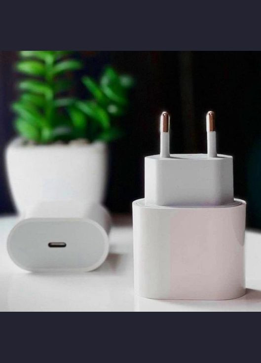 Адаптер USB-C 18W для быстрой зарядки iPhone Power Adapter 18 Вт No Brand (346483809)