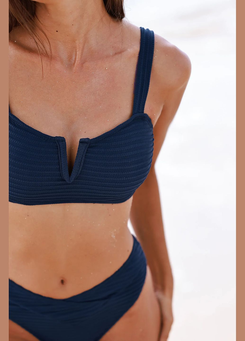 Темно-синий летний купальник CUPSHE