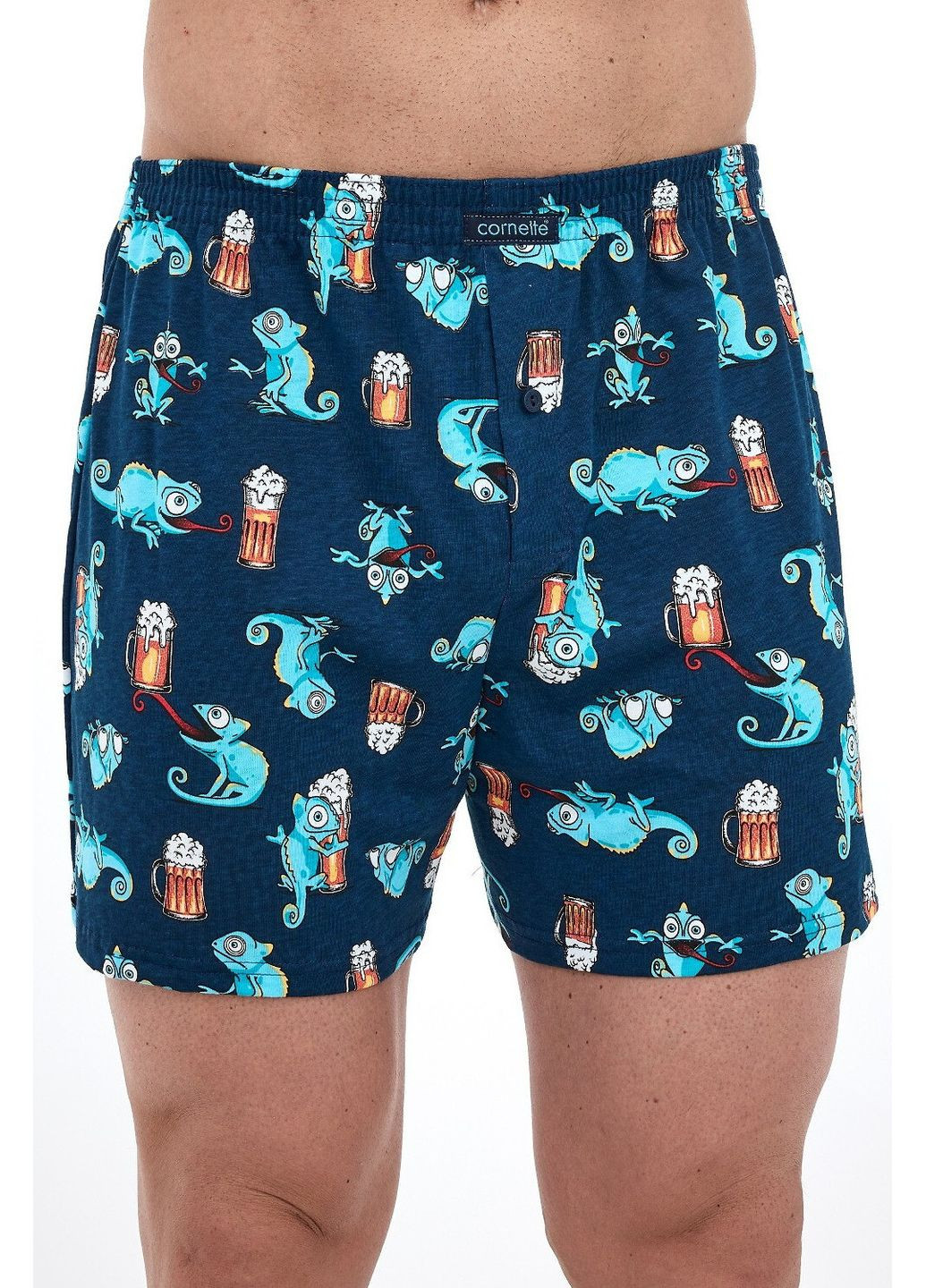 Труси-боксери великого розміру з принтом Ящірки Classic 011/175 Cornette (356567127)