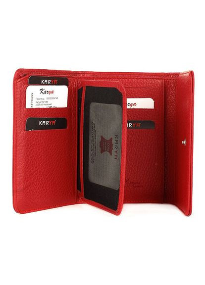 Гаманець жіночий з натуральної шкіри червоний 2006-46 Karya (336377828)