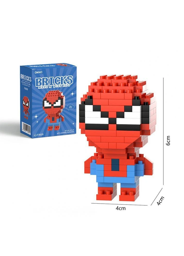 Дитячий конструктор 3D Bricks фігурка "Людина Павук" із піксельних мініблоків 6 см (AA1045) Magic (398821232)